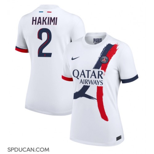 Zenski Nogometni Dres Paris Saint-Germain Achraf Hakimi #2 Gostujuci 2024-25 Kratak Rukav